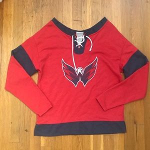 Washington Capitals NHL Official Sweatshirt Jersey Women’s M 8/10